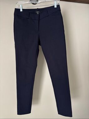 LOFT Navy Straight Leg Ankle Pants